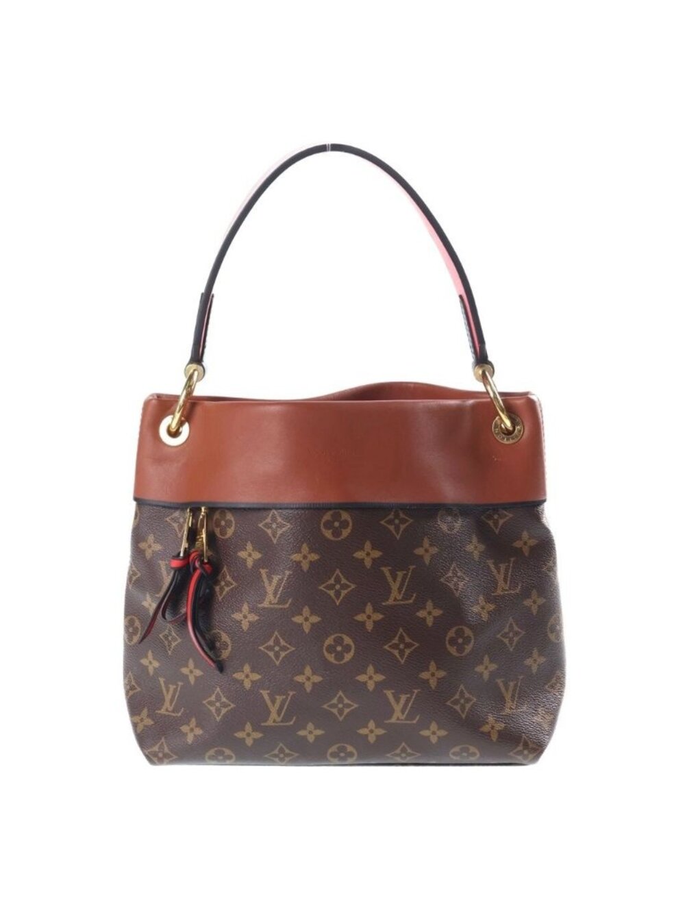 Louis Vuitton Monogram Tuileries Besace Leather Handbag Brown Gold